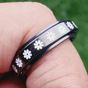 Stainless Steel Fashion Spinner Ring for Men/Women, AAAQL1102